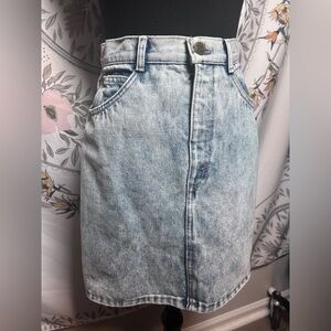 Vintage 90s Chipie Acid Wash High Rise Denim Mini Skirt